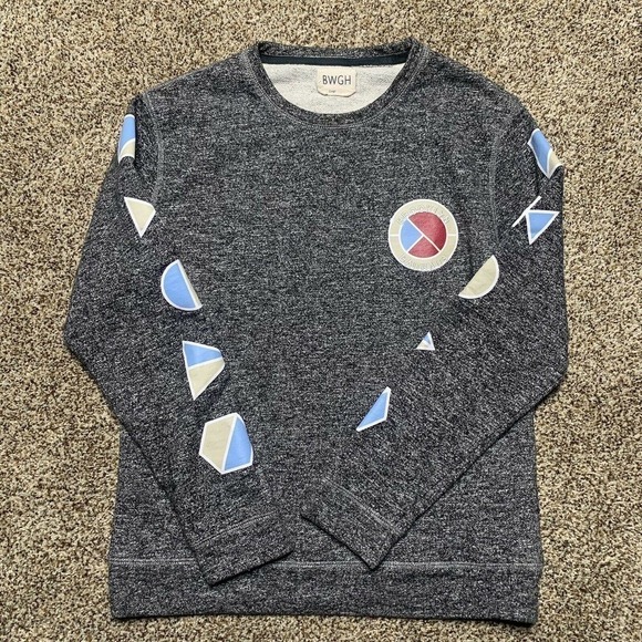 NWOT Brooklyn We Go Hard BWGH Bauhaus Speckled Black Gray Men Sweater Sz Large - Picture 4 of 10